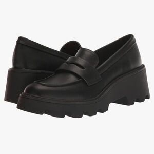 Black Leather Dolce Vita Slip On Penny Loafers Moccasins Comfort Shoes Size 8.5